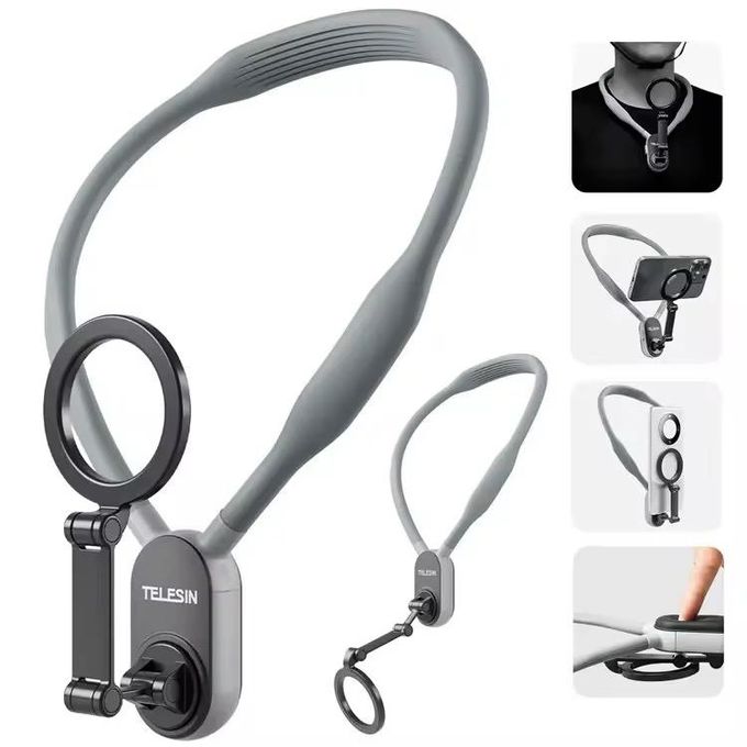 Support magnétique suspendu au cou pour téléphone