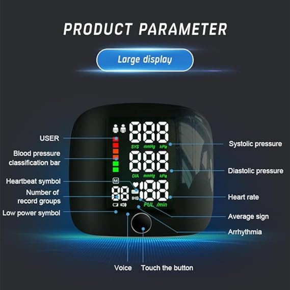 شاشة LED لقياس ضغط الدم