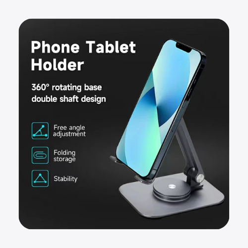 حامل هاتف/لوحة قابلة للطي تدور 360