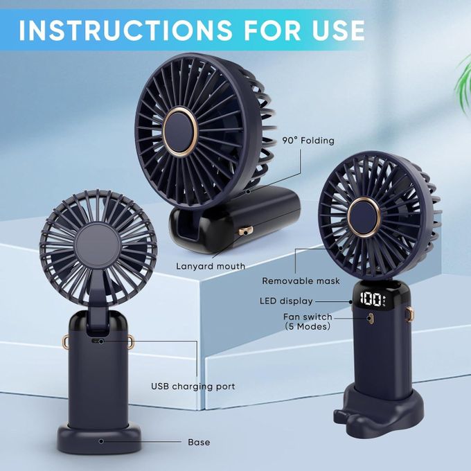 Ventilateur Portable,5 Vitesses