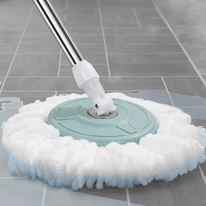 Rotating Mop Microfiber مع دلو من الفولاذ – مسح، عصر، وتنظيف بلمسة واحدة.