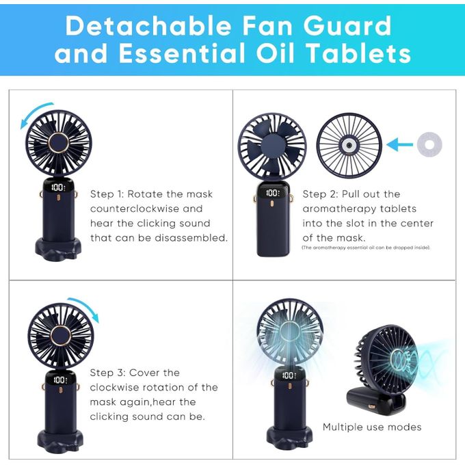 Ventilateur Portable,5 Vitesses