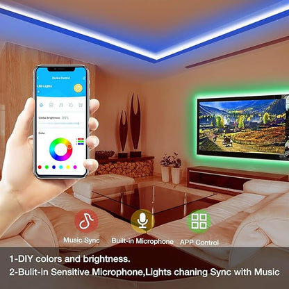 RGB LED، أي غرفة تولّي عصرية، دافئة، أو حفلة بضغطة زر.