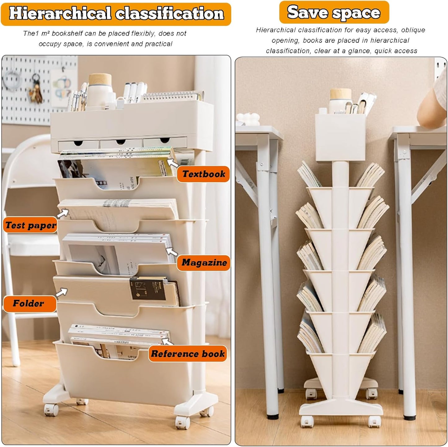 عربة تخزين متنقلة بـ6 طبقات