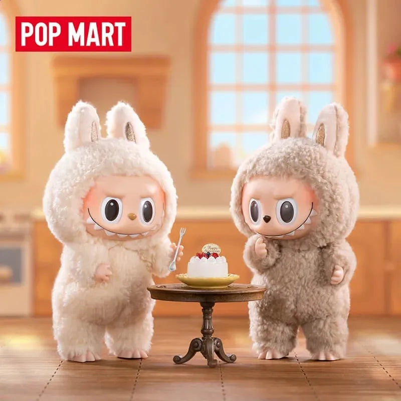 Labubu vinyle peluche poupée boîte aveugle jouet figurine Anime modèle boîte mystère cadeau Collection