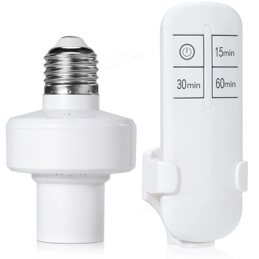 Minuterie intelligente sans fil avec télécommande, support de lampe